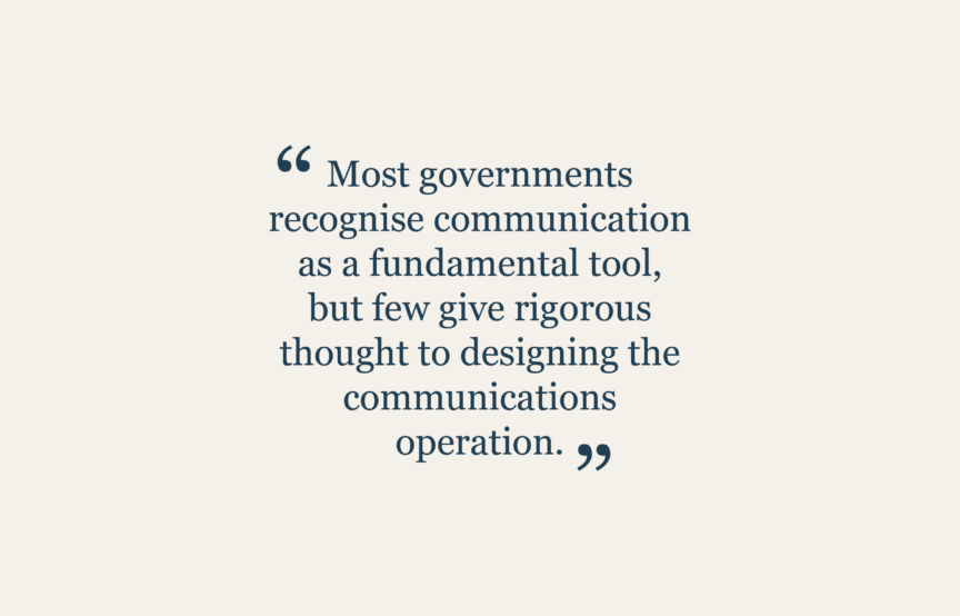 Article quote: Most governments recognise communication as ...